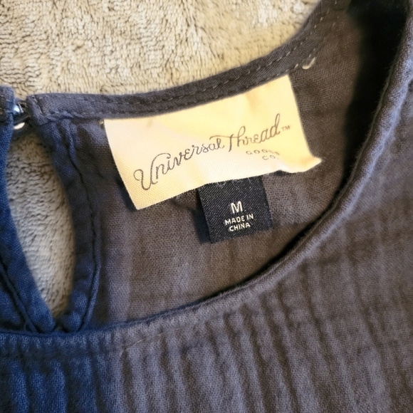 Universal Thread Soft Blue Hombre Cotton Dip-Dye Dress, Medium - Picture 2 of 2